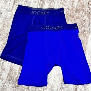 JOCKEY Generation™ Men's Micro Stretch Long Leg Boxer Briefs Blue Size S- no box